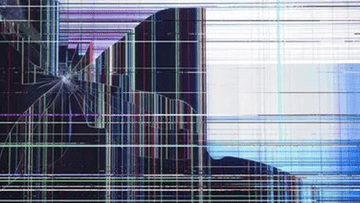 Corner impact damage on monitor