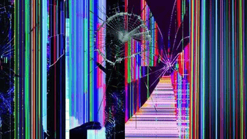 Bullet hole style screen damage