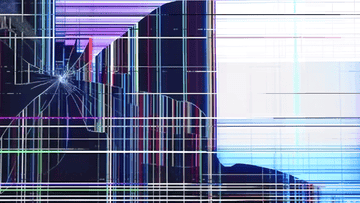 Starburst crack pattern