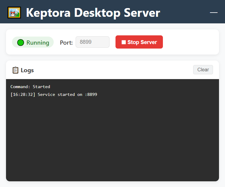Keptora Desktop Server
