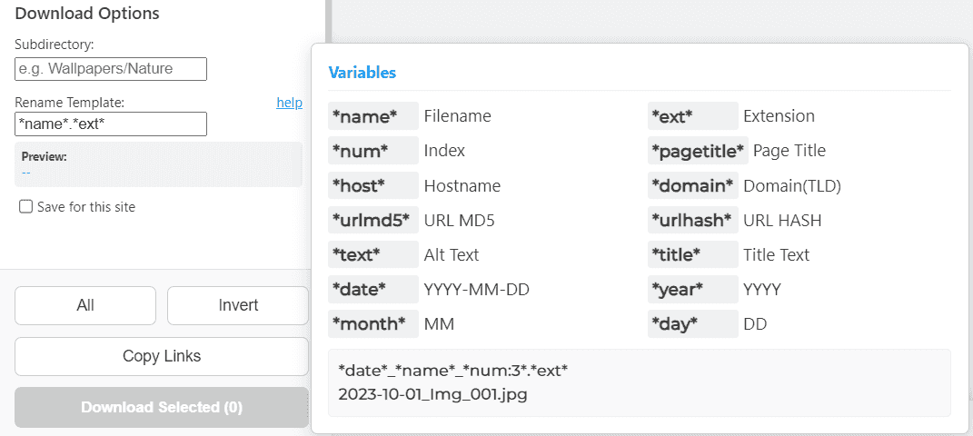 rename filename for save as while download image